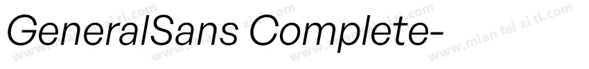 GeneralSans Complete字体转换